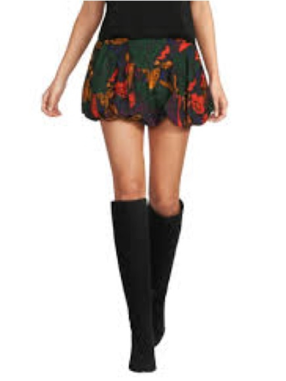 SKIES ARE BLUE Bubble Hem Mini Skirt